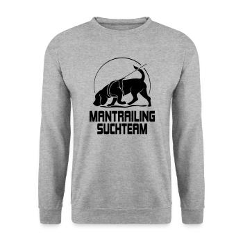 Mantrailing Recherche Team Chien Sport Chiens Wilsigns - Sweat-shirt Unisexe - gris chiné - Devant - Alina (178cm) & Michal (187cm)