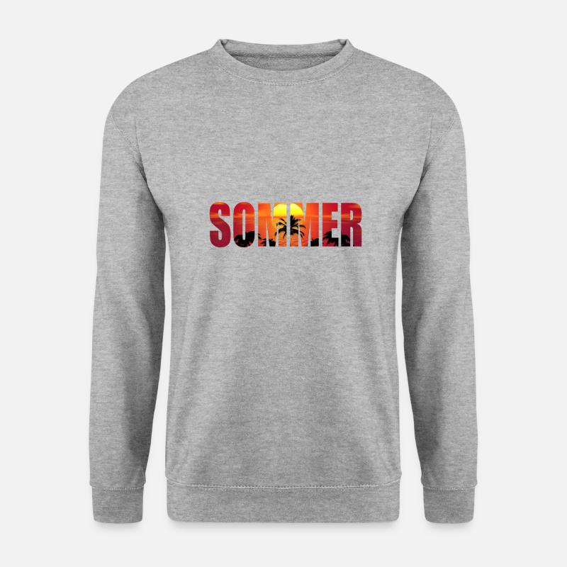 Sommer - Unisex Pullover - Weißgrau meliert