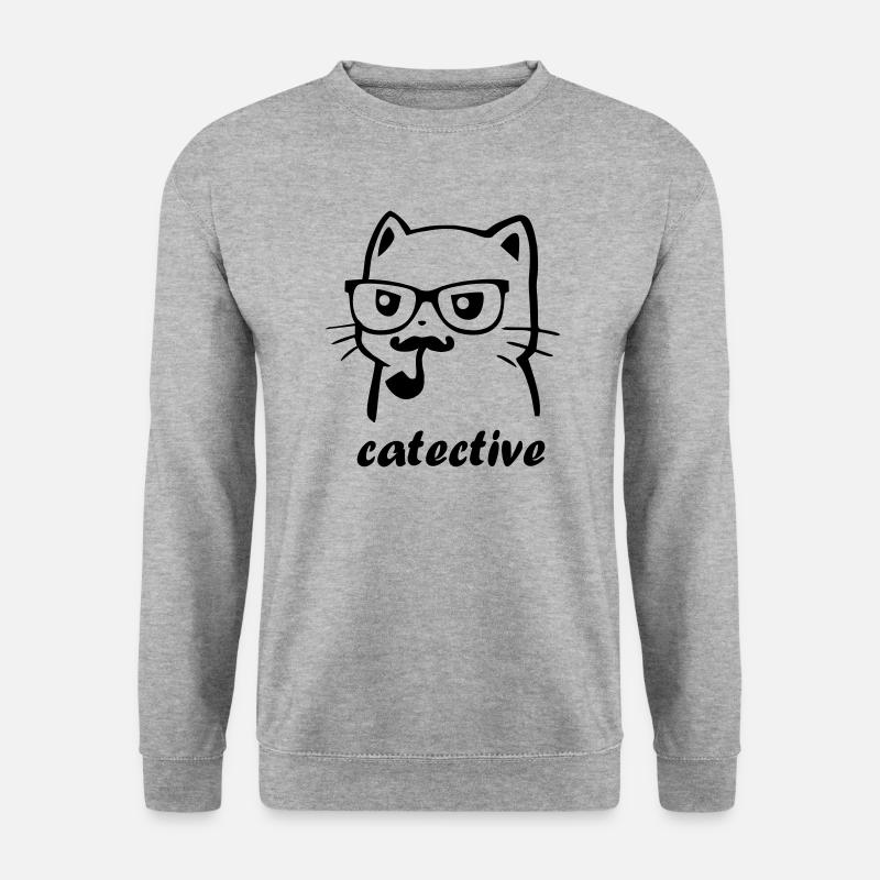 Chat Détectives Catektive - Sweat-shirt Unisexe - gris chiné