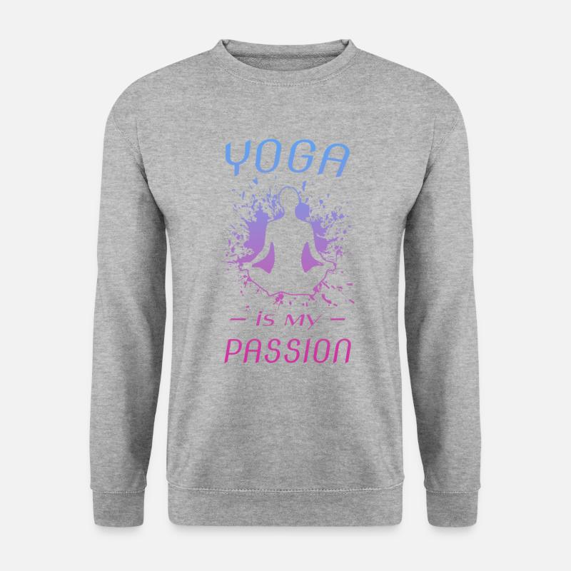 YOGA - Unisex Pullover - Weißgrau meliert