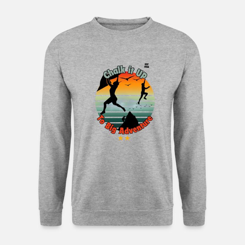 Kreide es bis zum großen Abenteuer - Unisex Pullover - Weißgrau meliert