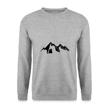 Mountains Mountain Mountains 16 - Unisex Sweatshirt - salt & pepper - Front - Alina (178cm) & Michal (187cm)
