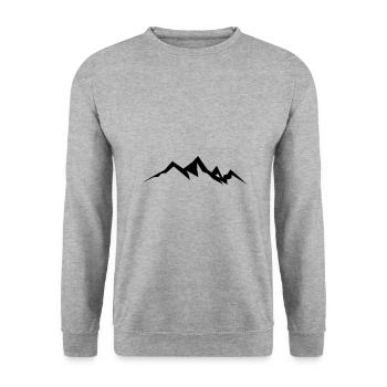Mountains Mountain Mountains 19 - Unisex Sweatshirt - salt & pepper - Front - Alina (178cm) & Michal (187cm)