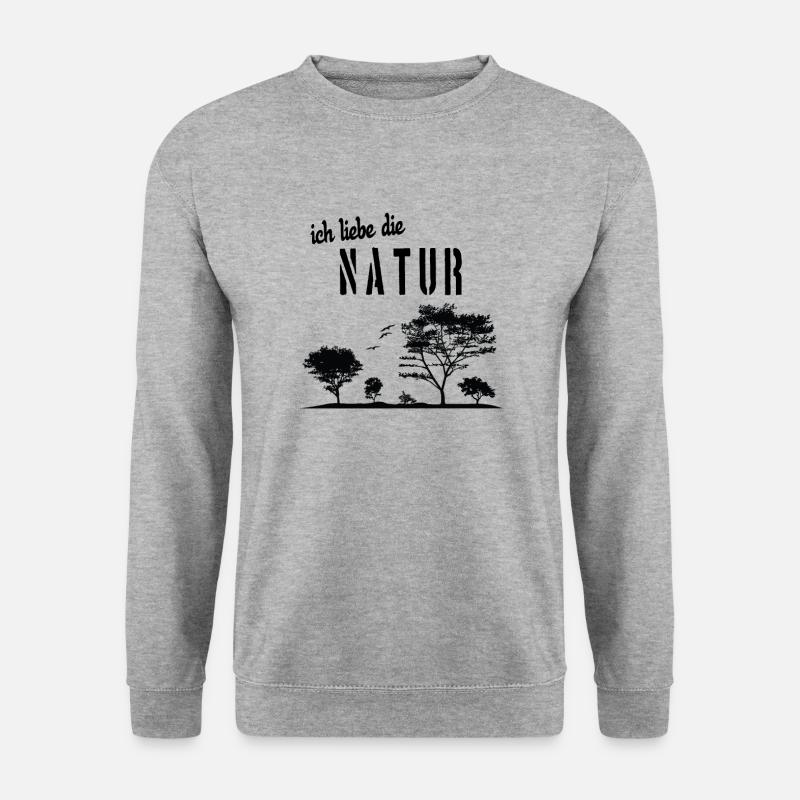Natur - Unisex Pullover - Weißgrau meliert