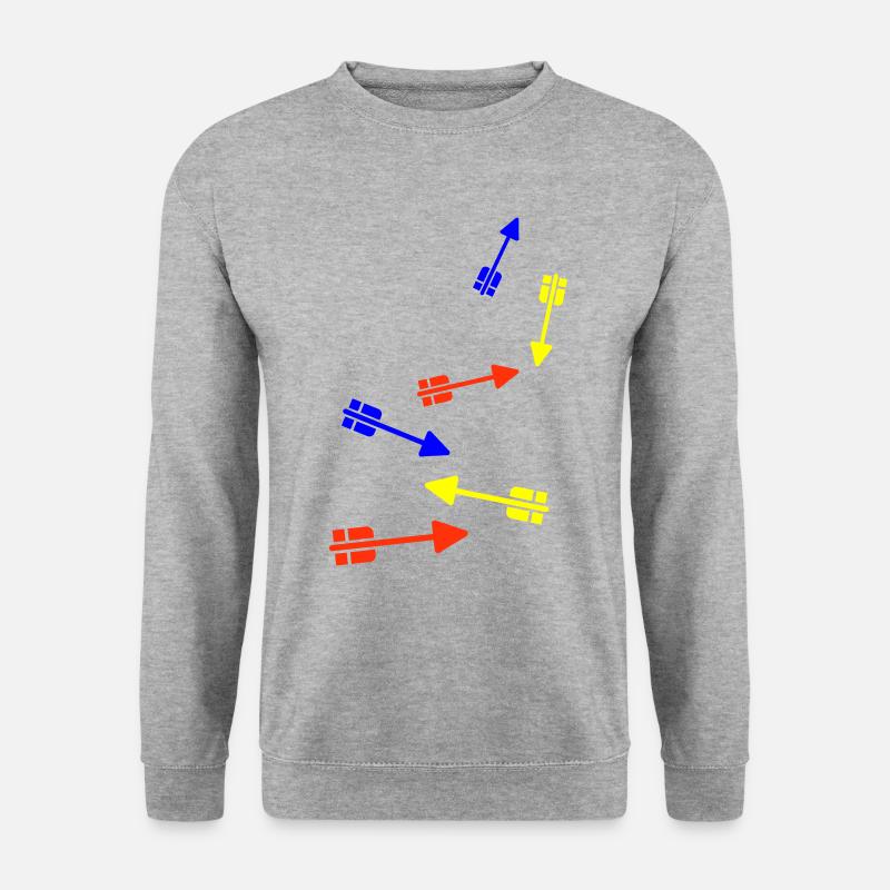 Pfeil Icon - Unisex Pullover - Weißgrau meliert