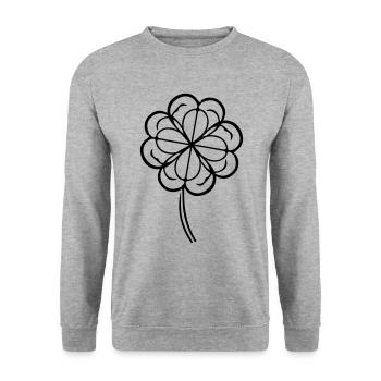 Symbole du trèfle - Sweat-shirt Unisexe - gris chiné - Devant - Alina (178cm) & Michal (187cm)