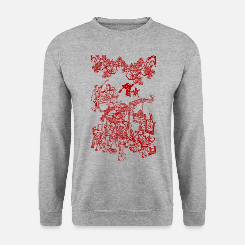 Folklore Chinese Graphic - Unisex Sweatshirt - salt & pepper