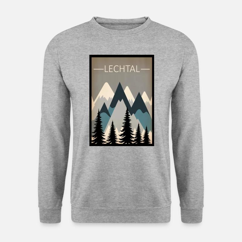 Lechtal - Unisex Pullover - Weißgrau meliert