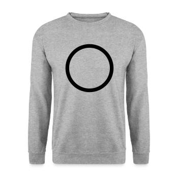 circle solid - Unisex Sweatshirt - salt & pepper - Front - Alina (178cm) & Michal (187cm)