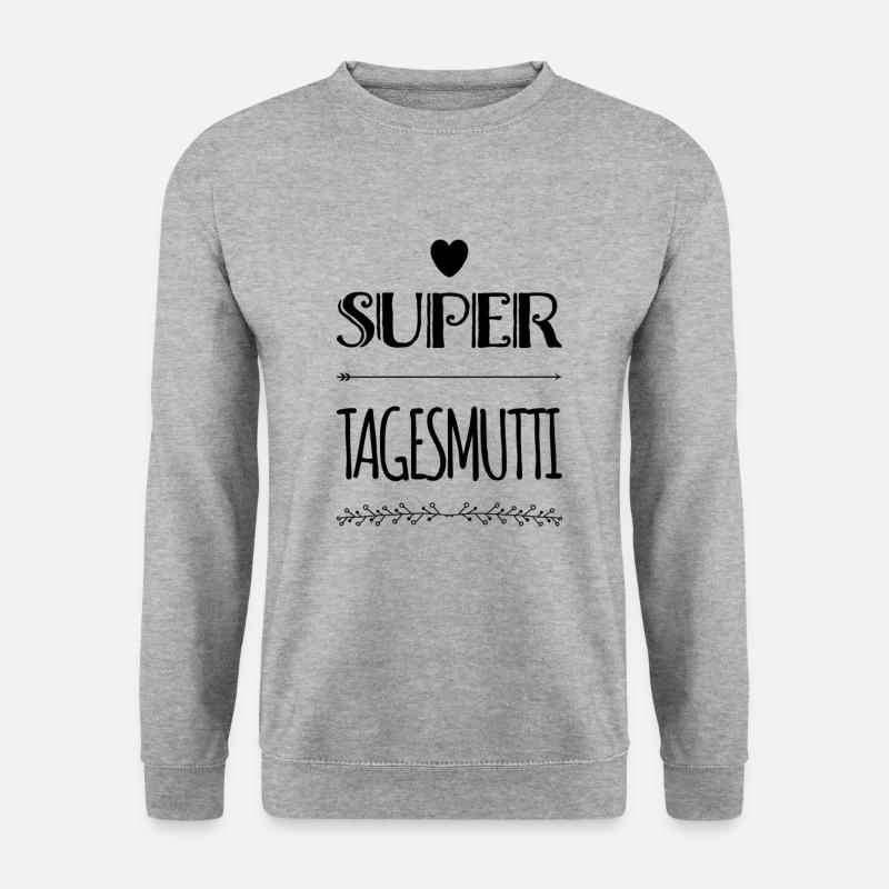 Super Tagesmutti Geschenkidee Dankeschön Danke - Unisex Pullover - Weißgrau meliert