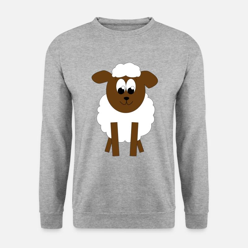 Schaf - Unisex Pullover - Weißgrau meliert