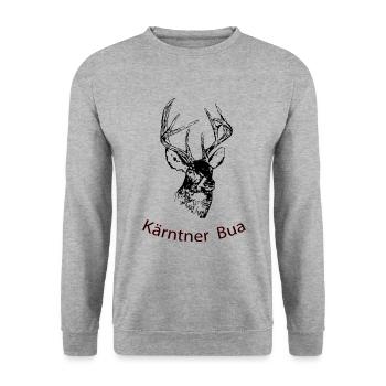 Kärntner Bua - Unisex Pullover - Weißgrau meliert - Vorne - Alina (178cm) & Michal (187cm)