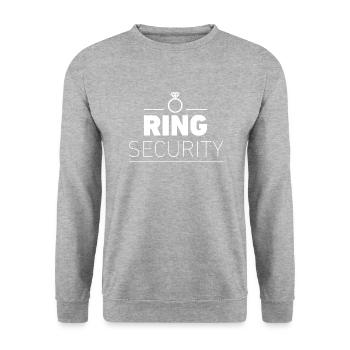 anneau JGA poule sécurité JGA - Sweat-shirt Unisexe - gris chiné - Devant - Alina (178cm) & Michal (187cm)