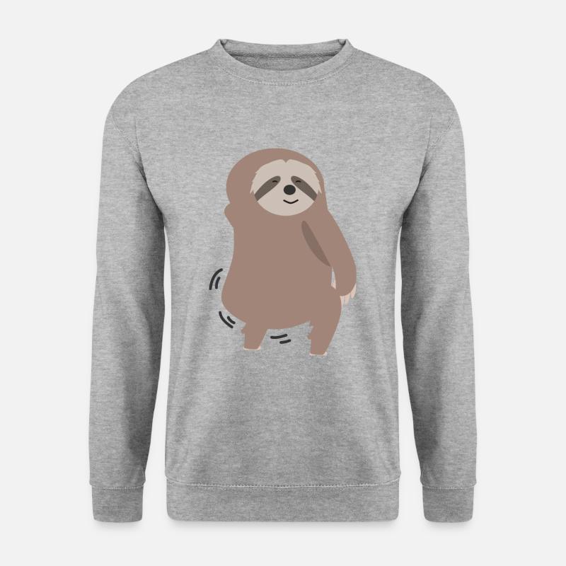 Faultier - Unisex Pullover - Weißgrau meliert