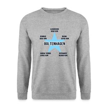 Boltenhagen Ostseebad Urlaub Ostsee Küste Ferien - Unisex Pullover - Weißgrau meliert - Vorne - Alina (178cm) & Michal (187cm)