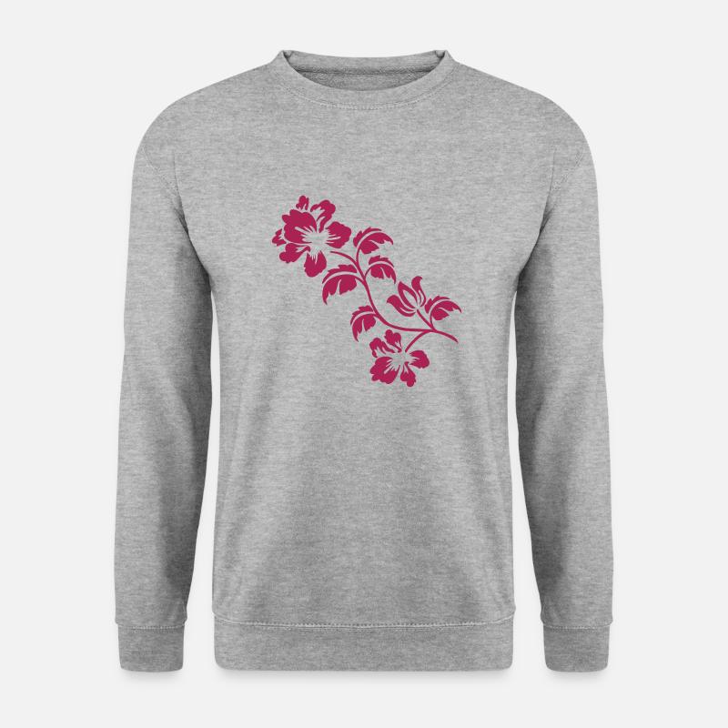 hibiskus - Unisex Pullover - Weißgrau meliert