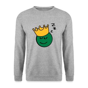 Peas king sleep - Unisex Sweatshirt - salt & pepper - Front - Alina (178cm) & Michal (187cm)