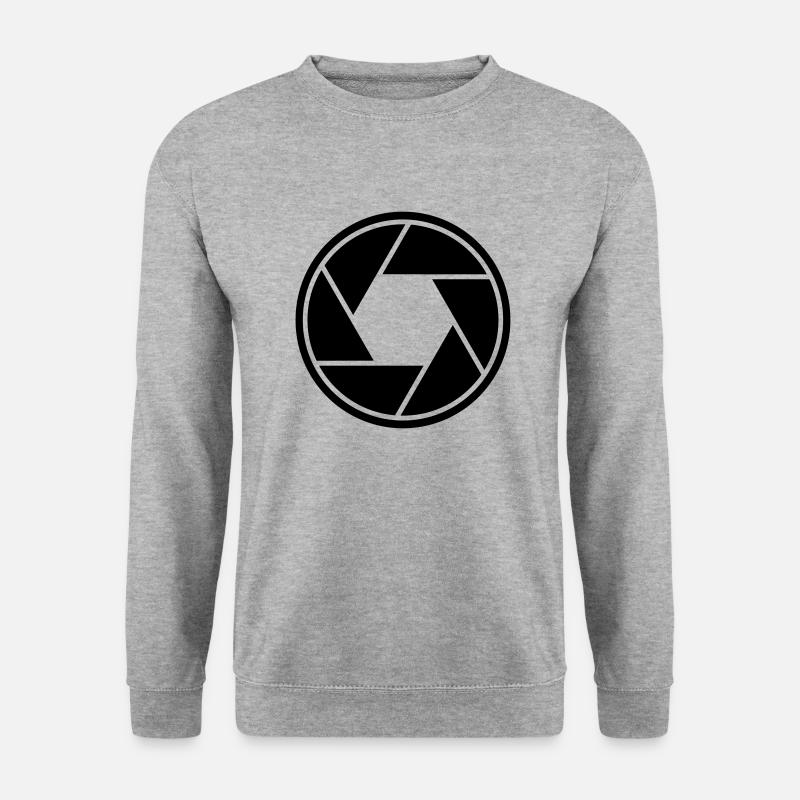 camera02 - Unisex Pullover - Weißgrau meliert