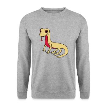 lézard gecko serpent reptile - Sweat-shirt Unisexe - gris chiné - Devant - Alina (178cm) & Michal (187cm)