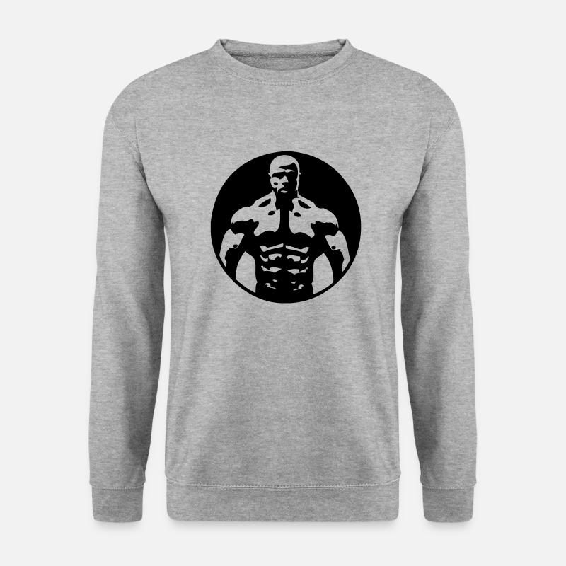 Bodybuilding Squad Logo - Unisex Pullover - Weißgrau meliert
