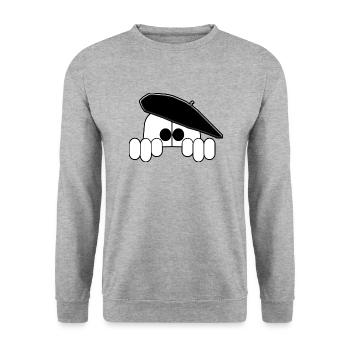 Bearnais seul - Sweat-shirt Unisexe - gris chiné - Devant - Alina (178cm) & Michal (187cm)