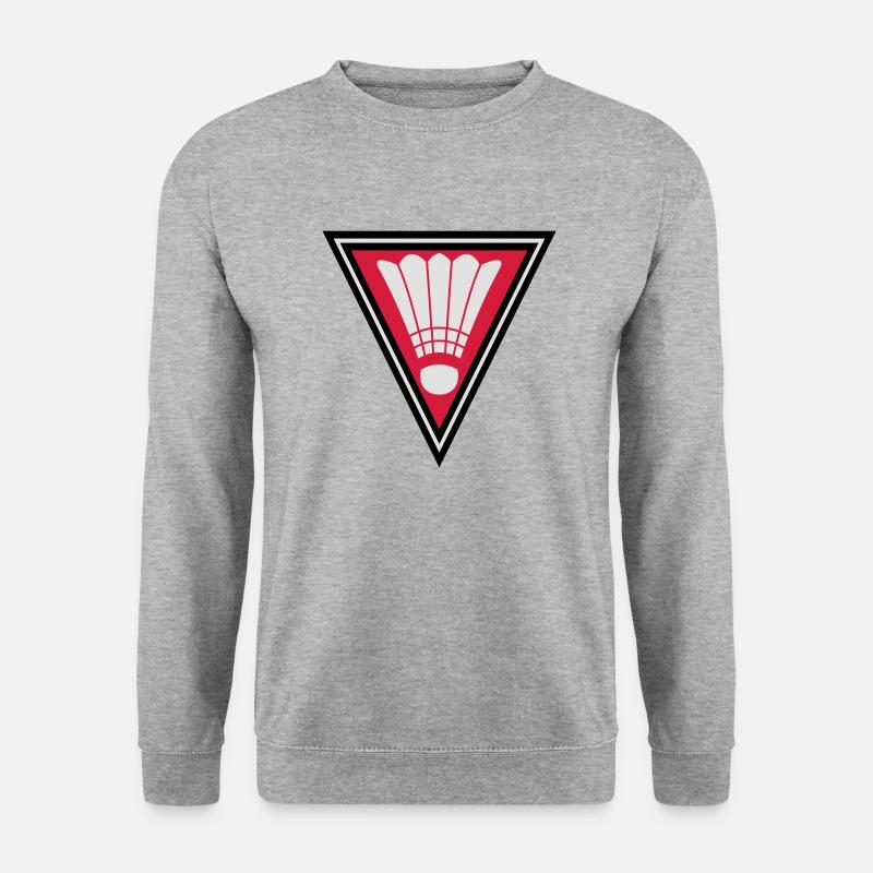 Triangle Badminton Logo - Unisex Pullover - Weißgrau meliert
