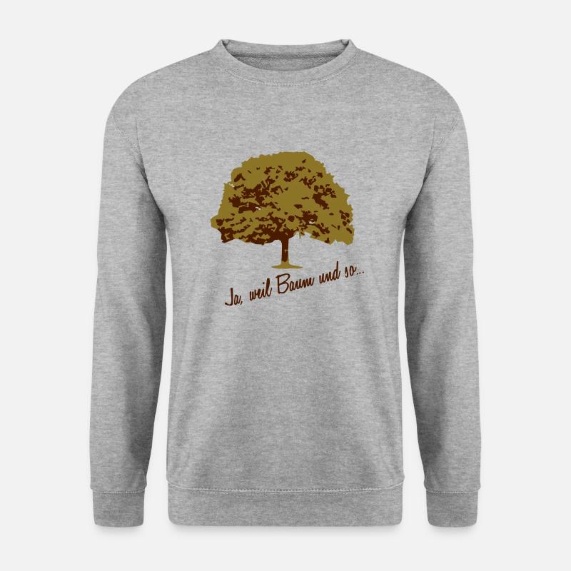 Baum - Unisex Pullover - Weißgrau meliert
