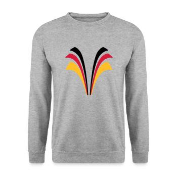 Strip lines flag of Germany - Unisex Sweatshirt - salt & pepper - Front - Alina (178cm) & Michal (187cm)