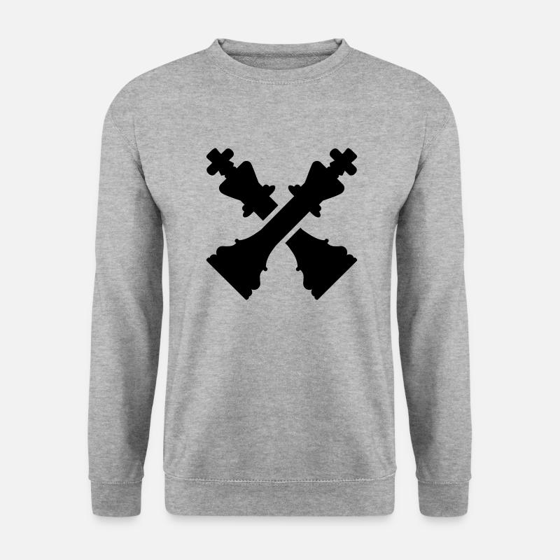 Échecs - Sweat-shirt Unisexe - gris chiné