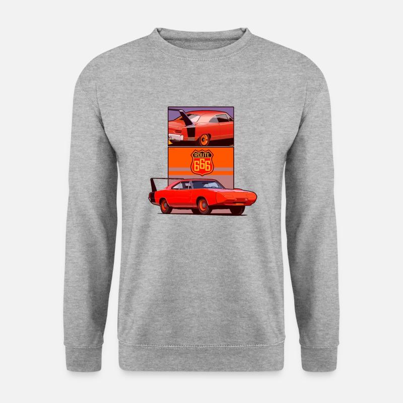 Route 666 - Unisex Pullover - Weißgrau meliert