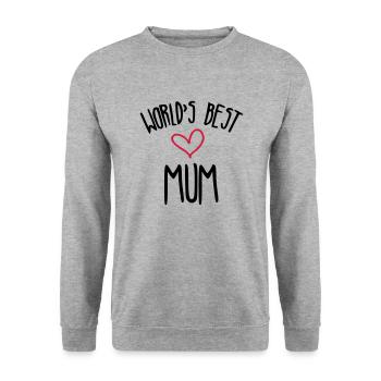 Mum / Mom / Baby / Mummy / Mother's day / Birth - Unisex Sweatshirt - salt & pepper - Front - Alina (178cm) & Michal (187cm)