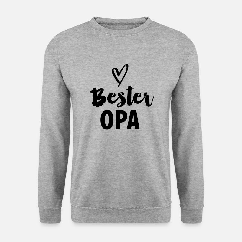 Bester Opa - Unisex Pullover - Weißgrau meliert