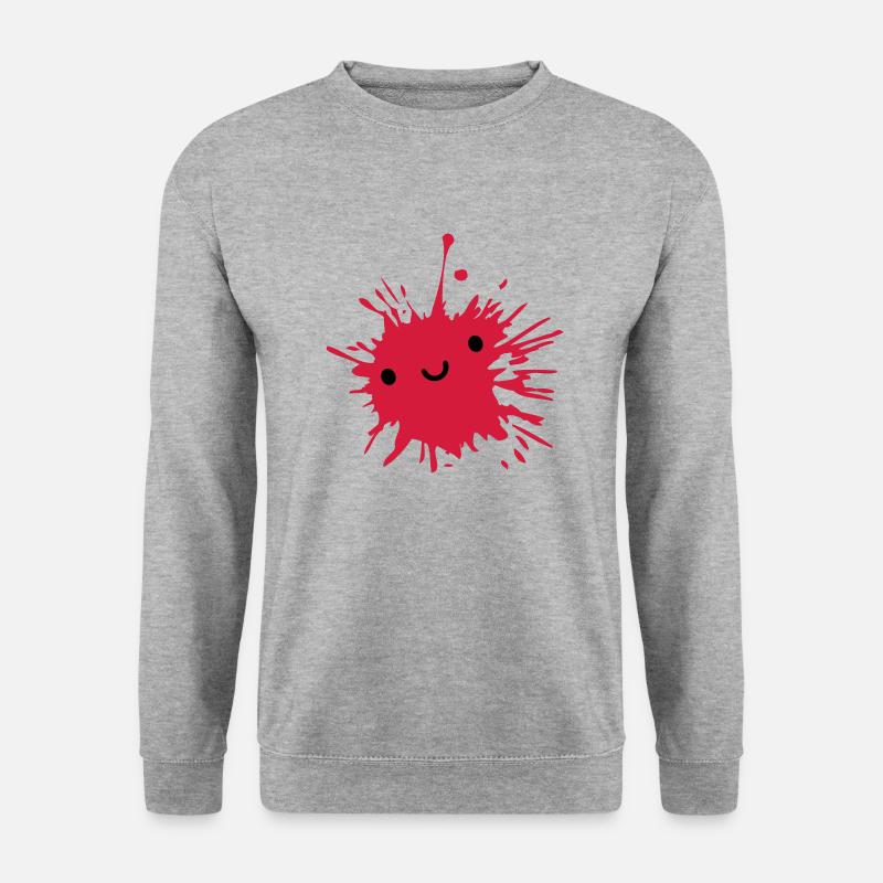 Suesser niedlicher Klecks - Unisex Pullover - Weißgrau meliert