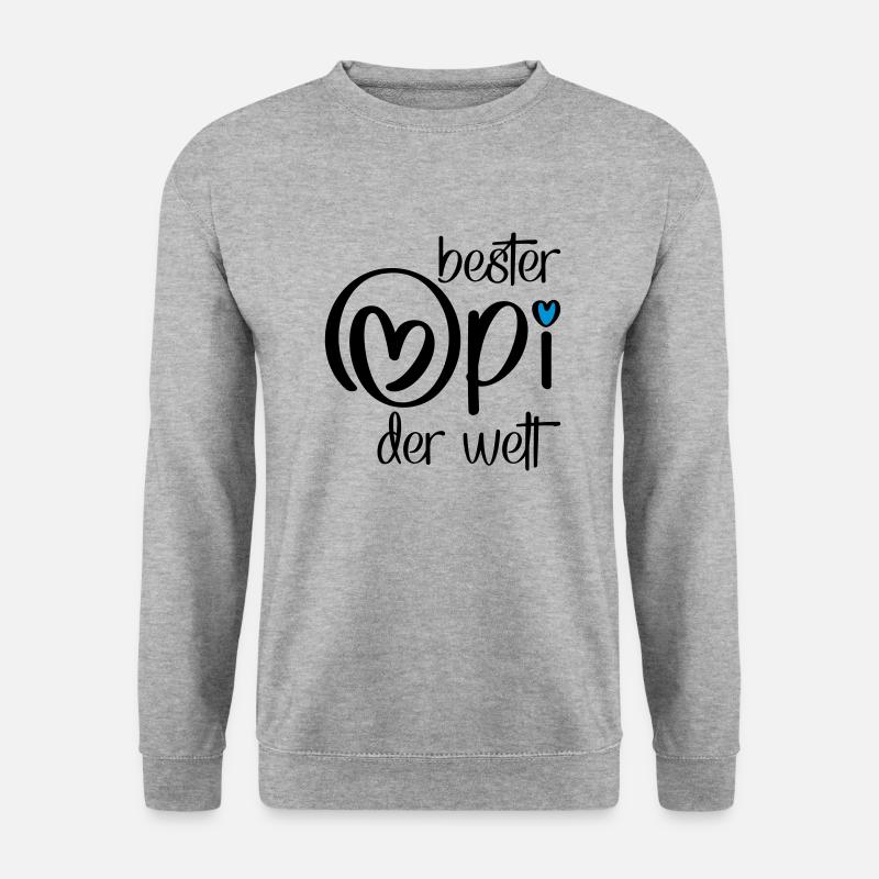 Geschenke für Opi - Unisex Pullover - Weißgrau meliert