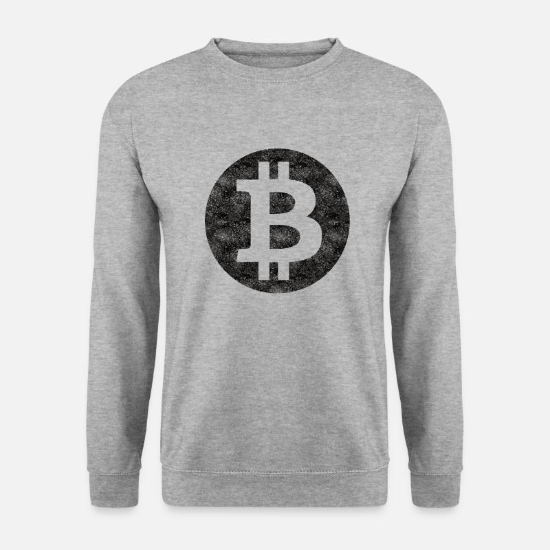 Bitcoin BTC - Unisex Pullover - Weißgrau meliert