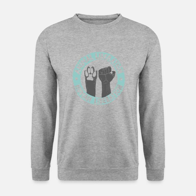 Animal Liberation - Unisex Pullover - Weißgrau meliert