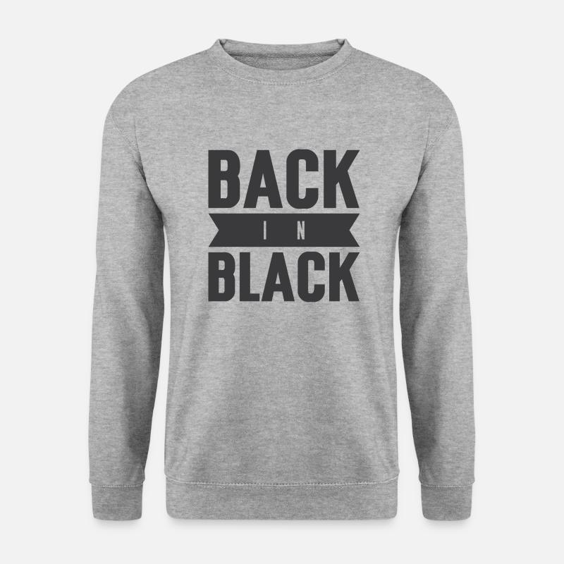 back in black - Unisex Pullover - Weißgrau meliert