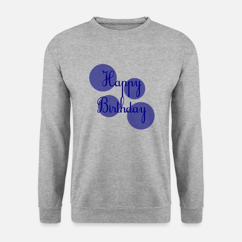 GEBURTSTAG. ALLES GUTE ZUM GEBURTSTAG. ALLES GUTE ZUM GEBURTSTAG. - Unisex Pullover - Weißgrau meliert