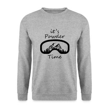 Snowboard Snowboarder - Unisex Sweatshirt - salt & pepper - Front - Alina (178cm) & Michal (187cm)