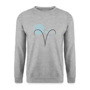 Astrological sign ram Aries - Unisex Sweatshirt - salt & pepper - Front - Alina (178cm) & Michal (187cm)