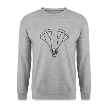 Parapikto lying lines black - Unisex Sweatshirt - salt & pepper - Front - Alina (178cm) & Michal (187cm)