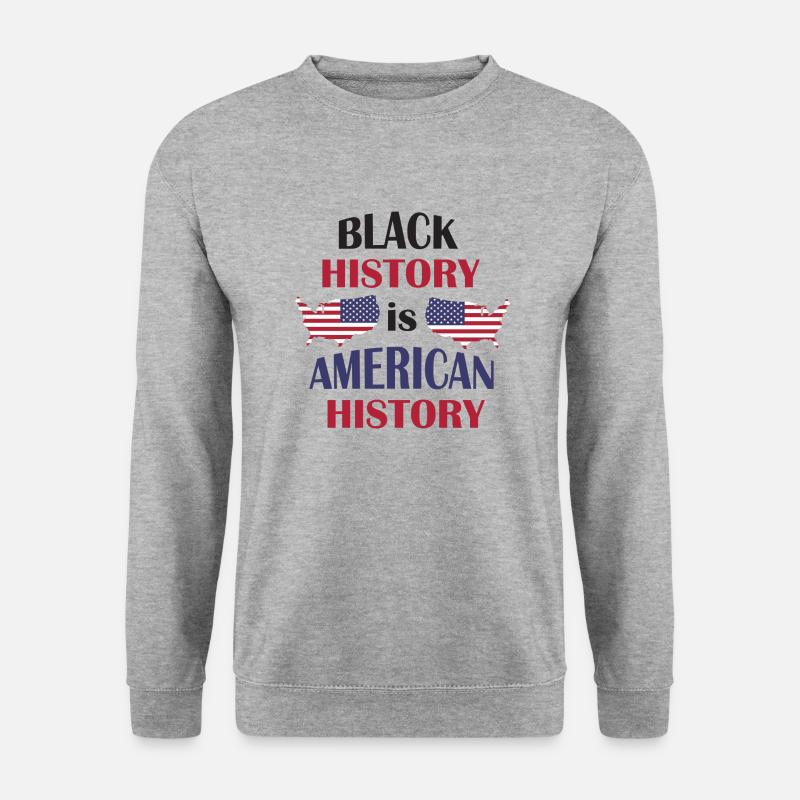 Black History is American History - Unisex Pullover - Weißgrau meliert