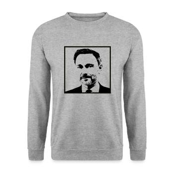 Légende Christian Lindner FDP Politicien Finance - Sweat-shirt Unisexe - gris chiné - Devant - Alina (178cm) & Michal (187cm)