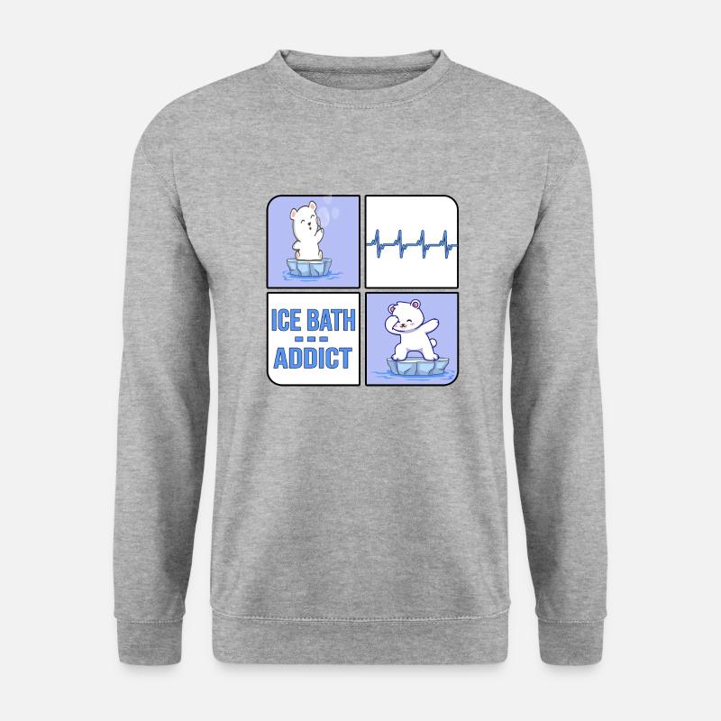 eisbader winterbader eisbär icebath addict - Unisex Sweatshirt - salt & pepper