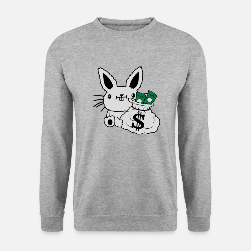 Rich Money Bag Easter Banknotes - Unisex Sweatshirt - salt & pepper