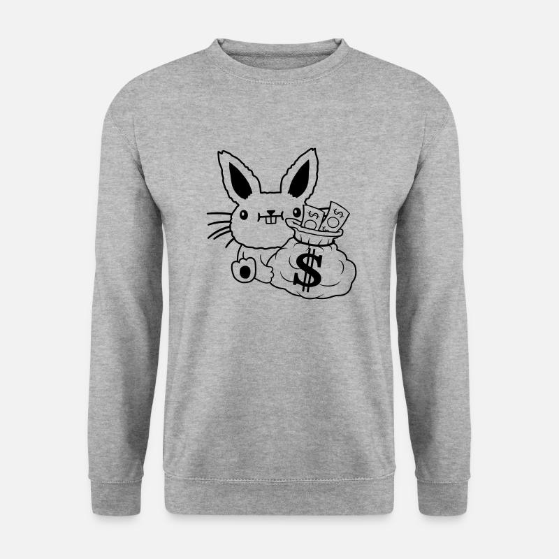 Money bag rich Easter banknotes - Unisex Sweatshirt - salt & pepper