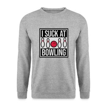 Je suis nul au bowling - Sweat-shirt Unisexe - gris chiné - Devant - Alina (178cm) & Michal (187cm)