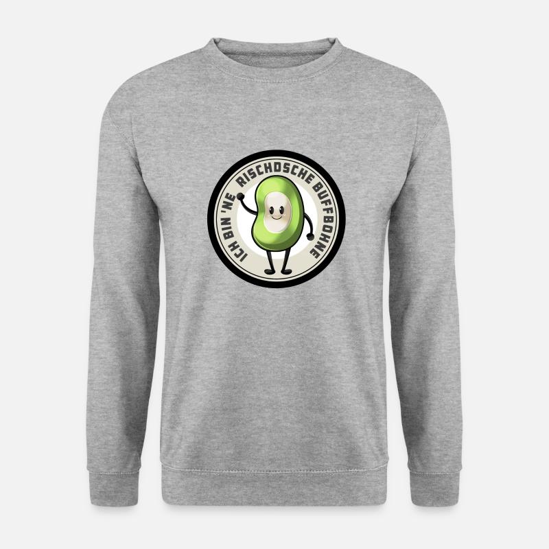 Puffbohne - Unisex Pullover - Weißgrau meliert
