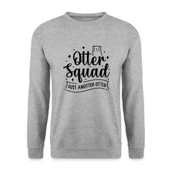 Otter Squad Rongeur Jolie loutre de mer - Sweat-shirt Unisexe - gris chiné - Devant - Alina (178cm) & Michal (187cm)