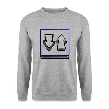 Inscrivez-vous et descendez - Sweat-shirt Unisexe - gris chiné - Devant - Alina (178cm) & Michal (187cm)